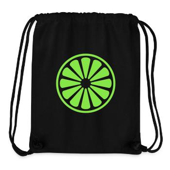 Tranche de citron vert - Sac à cordon recyclé Stanley/Stella - noir - Devant
