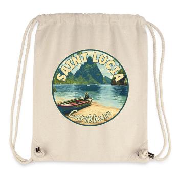Discover Saint Lucia Caribbean Tropical Paradise - Stanley/Stella Recycled Gym Bag - natural - Front