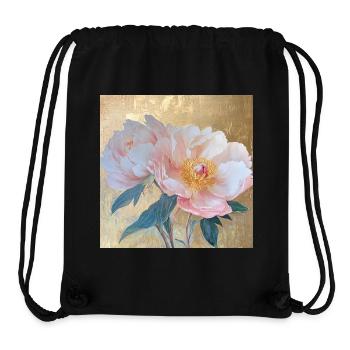 Goden Elegante Rosa Pfingstrose Blumen - Stanley/Stella recycelter Gym Bag - Schwarz - Vorne