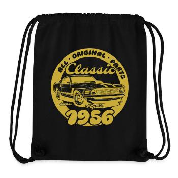 70. Geburtstag - Klassiker Musclecar 04/1956 - Stanley/Stella recycelter Gym Bag - Schwarz - Vorne