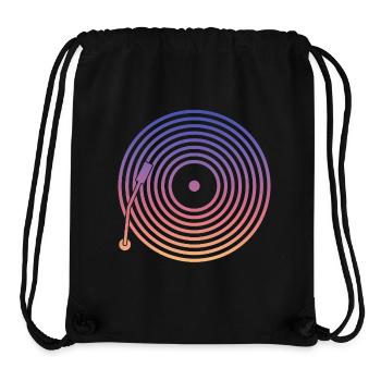 DJ Vinyl Music - Stanley/Stella Recycled Gym Bag - black - Front