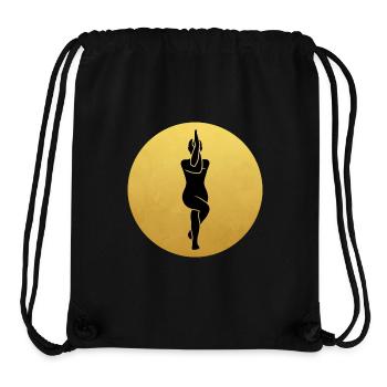 Eagle Pose Yoga Silhouette Golden Sun - Stanley/Stella Recycled Gym Bag - black - Front