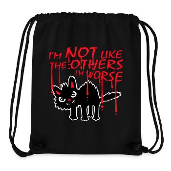 Schwarze Katze I'm Not Like The Others I'm Worse - Stanley/Stella recycelter Gym Bag - Schwarz - Vorne