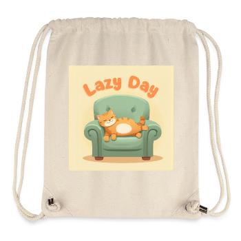 Lazy Day Cat on Armchair - Stanley/Stella Recycled Gym Bag - natural - Front