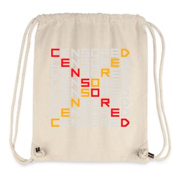 Censored Zensiert Lustig Statement Freiheit Logo - Stanley/Stella recycelter Gym Bag - Naturweiß - Vorne