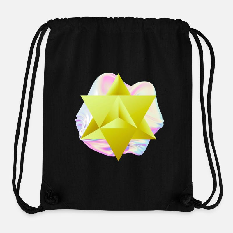 Surreal Merkaba Star - Stanley/Stella Recycled Gym Bag - black