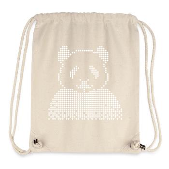 T-shirt Panda Dot Art - Sac à cordon recyclé Stanley/Stella - blanc naturel - Devant