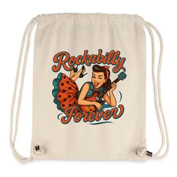 Rockabilly Forever: Rockabella with electric guitar - Stanley/Stella Recycled Gym Bag - natural - Front