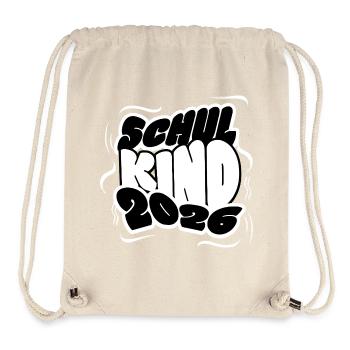 Schulkind 2026 Schriftzug - Stanley/Stella recycelter Gym Bag - Naturweiß - Vorne