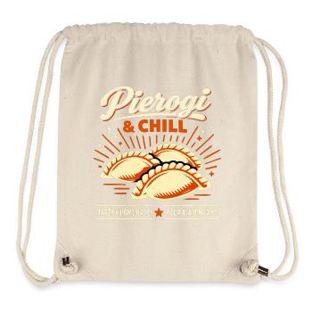 Pierogi & Chill: Retro Dumplings Vintage Design - Stanley/Stella Recycled Gym Bag - natural - Front