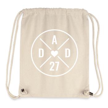 Annonce du bébé Papa 2027 Fête des pères Papa 27 ans - Sac à cordon recyclé Stanley/Stella - blanc naturel - Devant