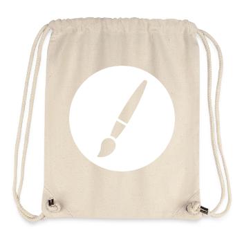 Brush, Painting, Art Symbol - Stanley/Stella Recycled Gym Bag - natural - Front