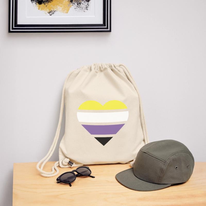 Pride Flag Heart · Nonbinary Stanley/Stella Recycled Gym Bag