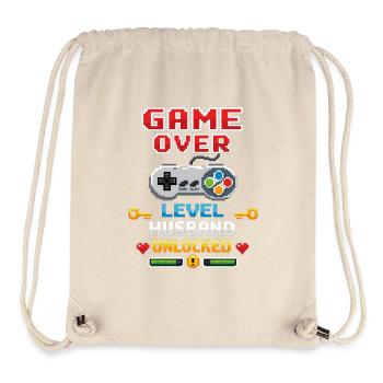 Game Over - Level Husband Unlocked | 8-bit - Stanley/Stella Recycled Gym Bag - natural - Front