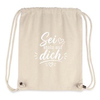 Sei stolz auf dich – Positive Botschaft - Stanley/Stella recycelter Gym Bag - Naturweiß - Vorne