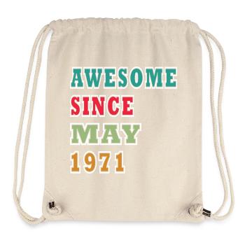Awesome Since May 1971 - Stanley/Stella Recycled Gym Bag - natural - Front