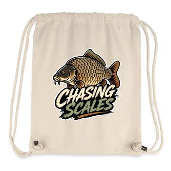 Chasing Scales Conception de la pêche à la carpe - Sac à cordon recyclé Stanley/Stella - blanc naturel - Devant
