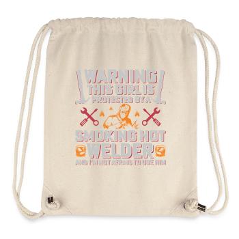 Warnung Schweißer Beschützt sein Mädchen Girl - Stanley/Stella recycelter Gym Bag - Naturweiß - Vorne