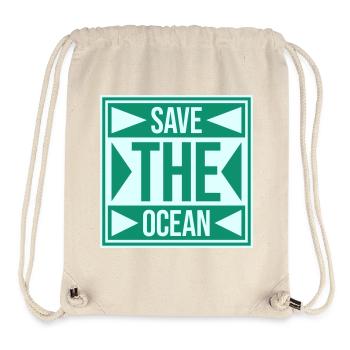 Save The Ocean Ocean Activism Environment Statement - Stanley/Stella Recycled Gym Bag - natural - Front