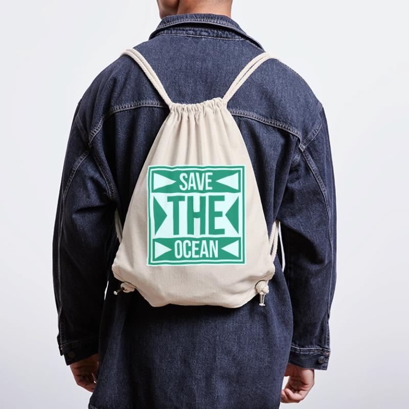 Save The Ocean Ocean Activism Environment Statement Stanley/Stella Recycled Gym Bag