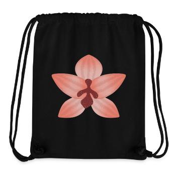 Pastel Orchid Bloom - Stanley/Stella Recycled Gym Bag - black - Front