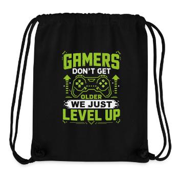 Gamer Spruch Level Up Neon - Stanley/Stella recycelter Gym Bag - Schwarz - Vorne