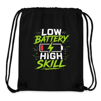 Niedrige Batterie Hohe Skill - Stanley/Stella recycelter Gym Bag - Schwarz - Vorne