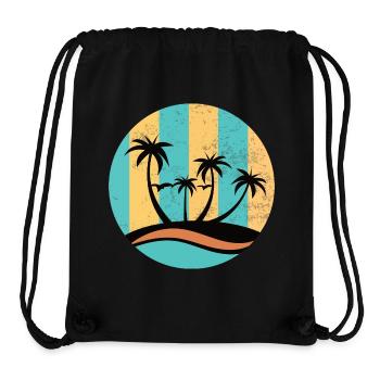 Beach Circle - Stanley/Stella recycelter Gym Bag - Schwarz - Vorne