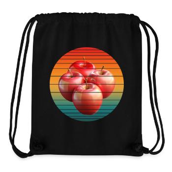 Fruit de la pomme - Sac à cordon recyclé Stanley/Stella - noir - Devant