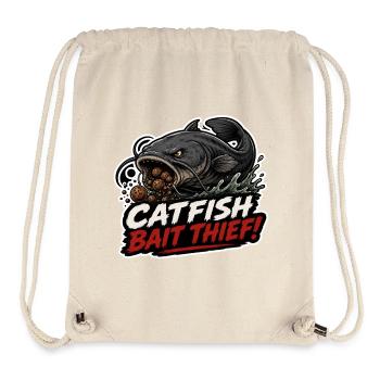 Conception de la pêche à la carpe voleur avec appât à poisson-chat - Sac à cordon recyclé Stanley/Stella - blanc naturel - Devant