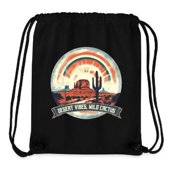 Wüsten Vibes - Stanley/Stella recycelter Gym Bag - Schwarz - Vorne
