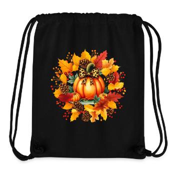 HERBSTSAISON KÜRBISTAG - Stanley/Stella recycelter Gym Bag - Schwarz - Vorne