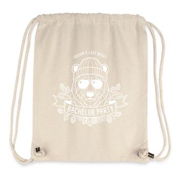 Junggesellenabschied Bären Party - Stanley/Stella recycelter Gym Bag - Naturweiß - Vorne