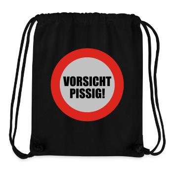 Vorsicht pissig | bösartig | übel | schelcht - Sac à cordon recyclé Stanley/Stella - noir - Devant