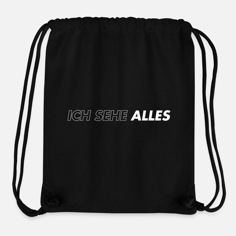 Ich Sehe Alles - Stanley/Stella recycelter Gym Bag - Schwarz