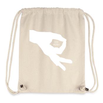 Trou trou de jeu cool à la recherche dans la paume de votre main cadeau - Sac à cordon recyclé Stanley/Stella - blanc naturel - Devant