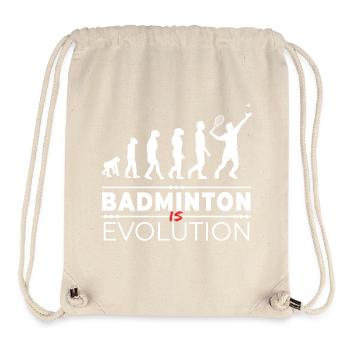Badminton is evolution - Message Humor Parodie - Stanley/Stella recycelter Gym Bag - Naturweiß - Vorne
