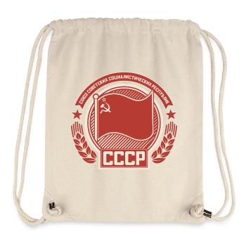 Sowjetisches Emblem Kranzflagge Muster - Stanley/Stella recycelter Gym Bag - Naturweiß - Vorne