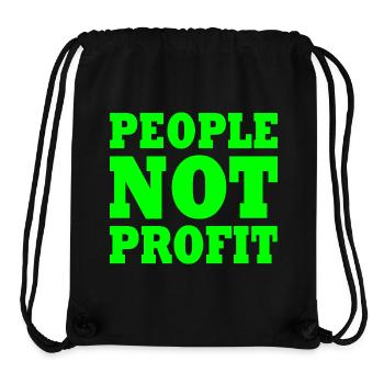 People not profit - Stanley/Stella recycelter Gym Bag - Schwarz - Vorne