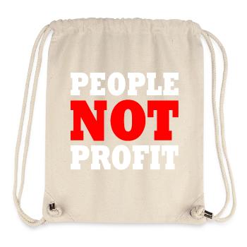 People not profit - Stanley/Stella recycelter Gym Bag - Naturweiß - Vorne