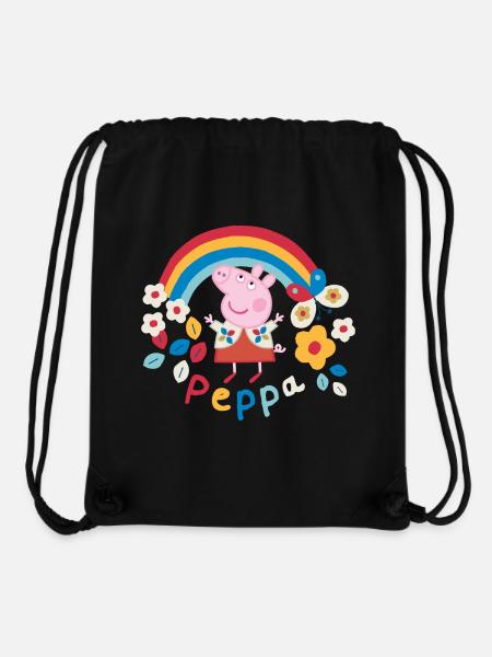 Peppa Wutz Regenbogen Rainbow - Stanley/Stella recycelter Gym Bag - Schwarz