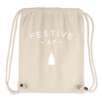 Festlicher AF - Stanley/Stella recycelter Gym Bag - Naturweiß - Vorne