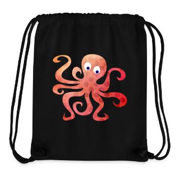 Octopus Dots Squid Tentacle Comic - Stanley/Stella Recycled Gym Bag - black - Front