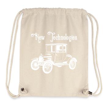 Weißes altes Oldtimer-Auto - Stanley/Stella recycelter Gym Bag - Naturweiß - Vorne