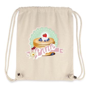 Charming pancake motif with cream and berries - Stanley/Stella Recycled Gym Bag - natural - Front