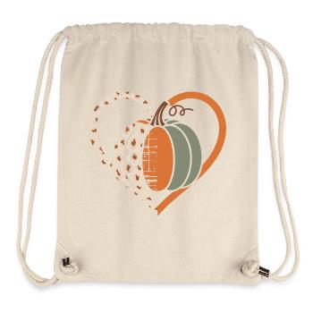 Herbstlicher Kürbis - Stanley/Stella recycelter Gym Bag - Naturweiß - Vorne