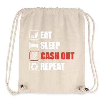 Cash out Casino Gambling Funny Player - Sac à cordon recyclé Stanley/Stella - blanc naturel - Devant