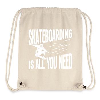 Skateboarding ist alles was du brauchst - Stanley/Stella recycelter Gym Bag - Naturweiß - Vorne