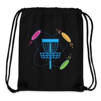 Scène du panier et des disques volants de disc golf - Sac à cordon recyclé Stanley/Stella - noir - Devant