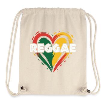 Reggae Heart in Colors - Stanley/Stella Recycled Gym Bag - natural - Front